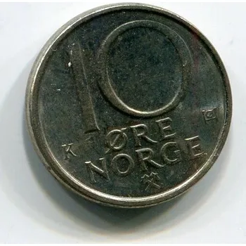 NORSKO. 10 öre 1989.
