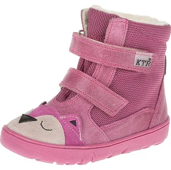 Dívčí zimní obuv ZIMNÍ NEPROMOKAVÉ BOTY KTR BARE s membránou - SOVA růžová Velikost: 21