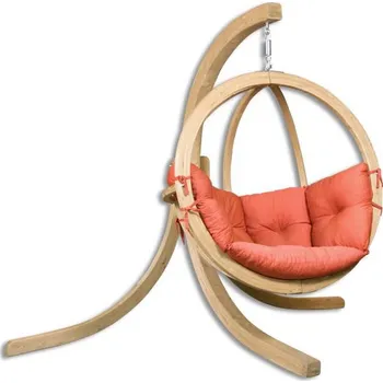 Zahradní houpačka MO171 dřevěná zahradní houpačka závěsná