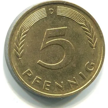 NĚMECKO. 5 Pfennig 1977/D