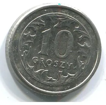 Sběratelství POLSKO. 10 groszy 1992.