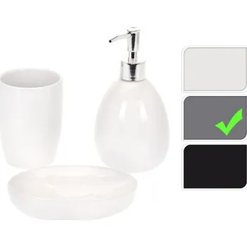 Sada koupelnových doplňků EXCELLENT HOUSEWARE Sada do koupelny DOLOMITE 3 ks šedá KO-795600090seda