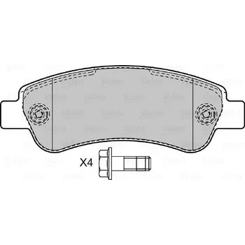 Brzdová destička VALEO Brzdové destičky 598892
