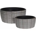 PROGARDEN Květináč proutěný s vložkou sada 2 ks šedá KO-VN8000140