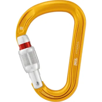karabina PETZL ATTACHE SCREW LOCK HMS YELLOW šroubovací karabina žlutá