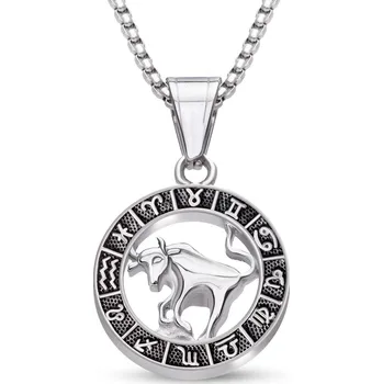 Řetízek biju Řetízek z chirurgické oceli + přívěsek znamení býk 3002216-4