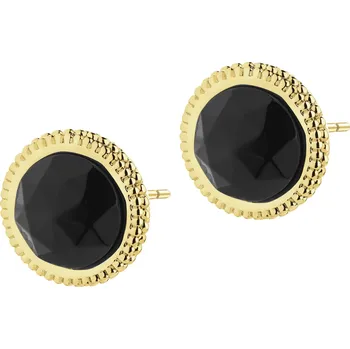 Náušnice Pozlacené náušnice z mosazi s acháty - AR539-6421