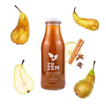 ZEZEM – Hruškový sirup se skořicí, zázvorem a badyánem 500 ml