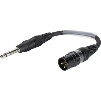 Audio kabel Sommer cable adaptér 3-pin XLR(M)/Jack 6,3mm stereo 0.15m, černý