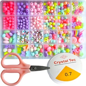 dětská sada na výrobu šperků SADA KORÁLKŮ NA VÝROBU NÁRAMKŮ písmenka kreativní náramky PA