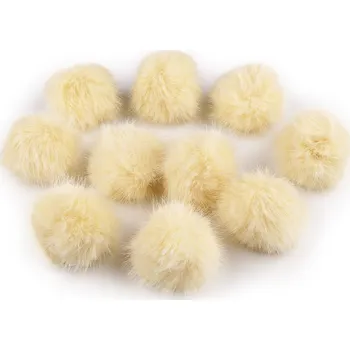 Kožešinová bambule s poutkem Ø3,5 cm