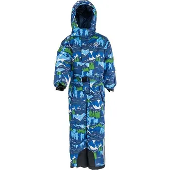 Chlapecká zimní kombinéza Chlapecká zimní kombinéza Pidilidi OVERAL 128 Tmavě modrá, Tmavě zelená, Bílá