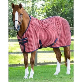 Deka pro koně Vaflová deka Premier Equine 3D - červeno-bílá, vel. 125 cm