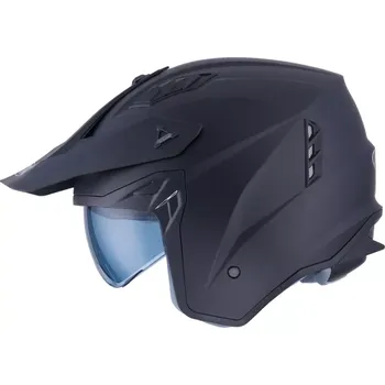 Helma na motorku Helma MTR BATTLE na motorku černá matná (Otevřená Jet přilba na moto i skútr)