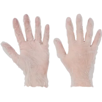 Pracovní rukavice Rukavice jednorázové vinilové/nepodr. BOORNE Velikost: M