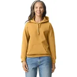 Gildan Unisex mikina s kapucí GSF500 Mustard 4XL