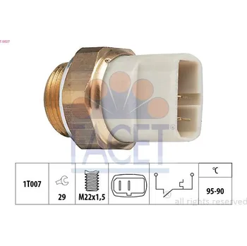 Klimatizace automobilu Teplotní spínač, větrák chladiče FACET 7.5027