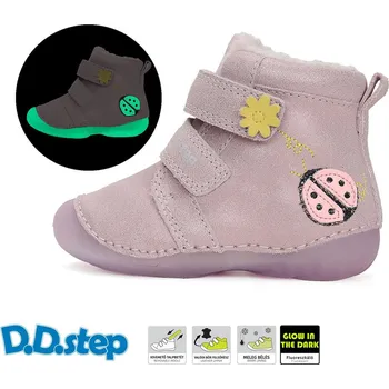 Dětská treková obuv D.D.step dívčí zimní obuv W015-42562B Barva: mauve, Velikost: 22