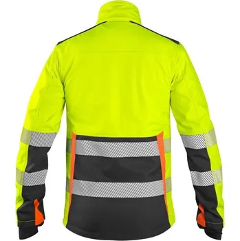 pracovní bunda Bunda CXS BENSON, výstražná, softshell, pánská, žluto-černá, vel. 3XL