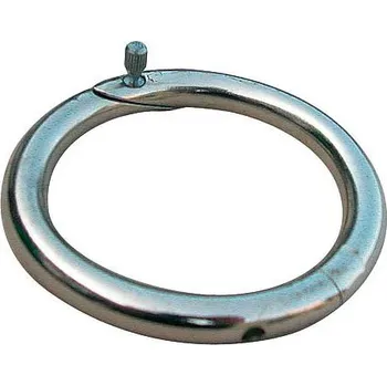 Kroužek nosní 59 mm, ocelový, poniklovaný