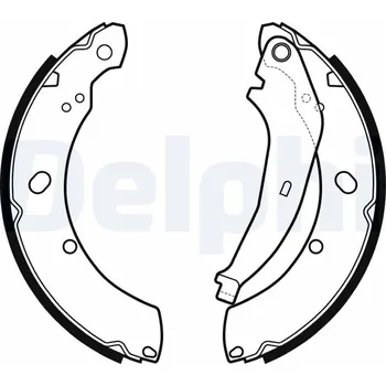Brzdová čelist Sada brzdových čelistí DELPHI LS2136