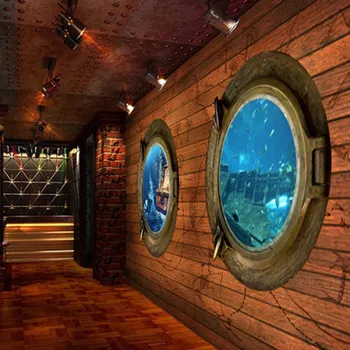 Fototapeta Solution Media 3D tapeta - Dřevěná kajuta MU285 3 - 3D Relief - Vliesová tapeta - 320g/m2