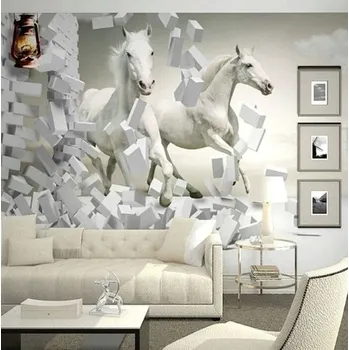 Fototapeta Solution Media 3D tapeta - Kůň a zeď MU12 3 - 3D Relief - Vliesová tapeta - 320g/m2