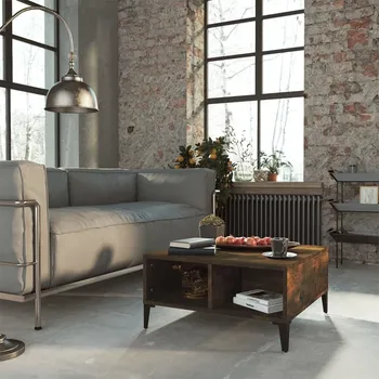 Konferenční stolek vidaXL Konferenční stolek 60 x 60 x 30 cm dřevotříska [805990] Barva: kouřový dub