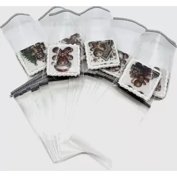 Sáček na potraviny Celofánový sáček na perníčky do kalendáře 6x8 cm 100ks/bal