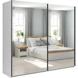 Skříň Tetrix 220cm se zrcadly Bílá