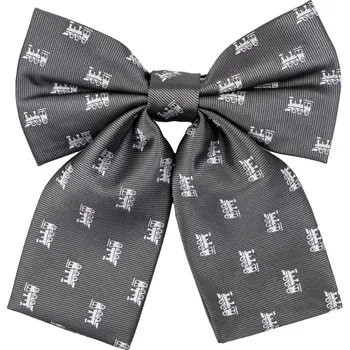 Kravata Bubibubi Šedý dámský motýlek lokomotivy