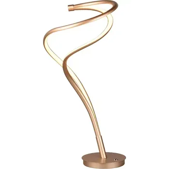 Lampička Trio Leuchten 544310179 NALA - Stolní zlatá lampa stmívatelná nožním vypínačem, LED 17W, 2300+3000+4000K, 1900lm, 56cm (Moderní stolní lampa s možností změny barvy světla dotakem na senzor)