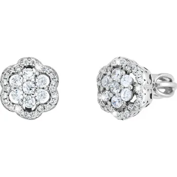 Náušnice BEALIO BEALIO Stříbrné náušnice KVĚTINA zářivá 03-12663-2872 bílá