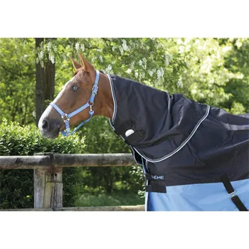 Deka pro koně Náhradní nepromokavý díl na krk Ekkia, nezateplený, modrý - vel. Pony