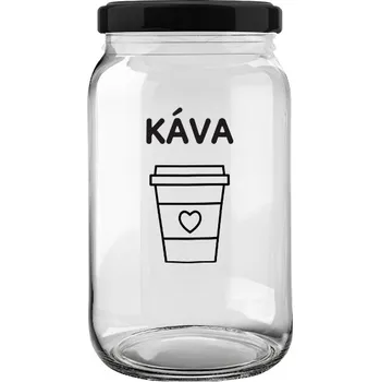 Sklenice Úklid pro klid Sklenice na kávu 0,9 l Velikost: 0,9 l, Typ písma: Tiskací