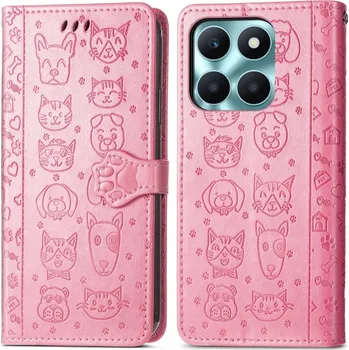 Pouzdro na tablet VSECHNONAMOBIL 67198 ART ANIMALS Peněženkový obal pro Honor X6a růžový