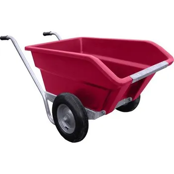 Kolečko Dvoukolové výklopné zahradní kolečko na hnůj - 250 l - růžová