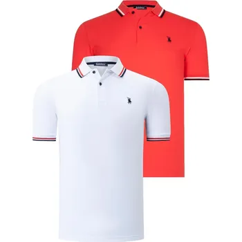 Pánské tričko Pánská polokošile set dewberry dewberry bílá | červená 2278101