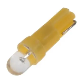 Autožárovka LED T5 žlutá, 12V, 1LED