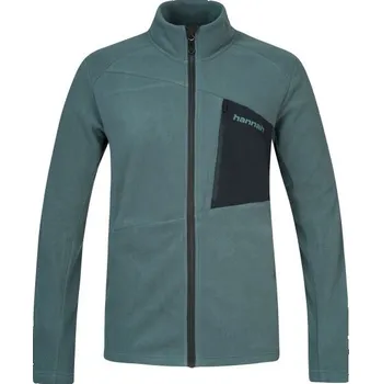 Pánská mikina Pánská fleecová mikina Hannah ARTURO XL Tmavě zelená, Černá