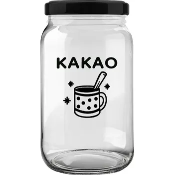 Sklenice Úklid pro klid Sklenice na kakao Velikost: 0,9 l, Typ písma: Tiskací