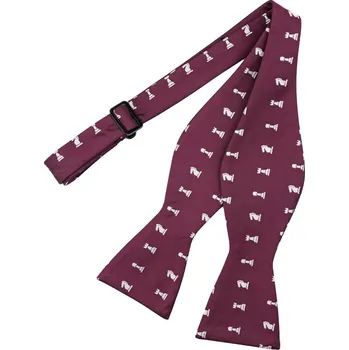 Motýlek Bubibubi Vínový vázací motýlek šachy