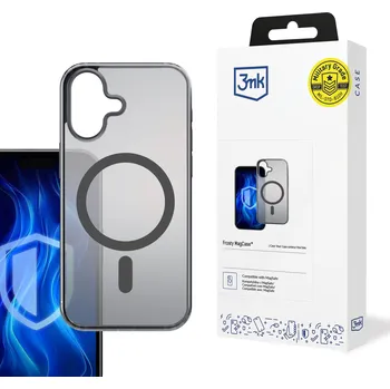 Pouzdro na mobilní telefon 3mk ochranný kryt Frosty MagCase Black pro Apple iPhone 16 Plus 5903108596220