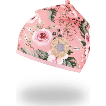 Čepice LITTLE ANGEL čepice podšitá Outlast® květy/starorůžová vel. 6 | 54-57 cm