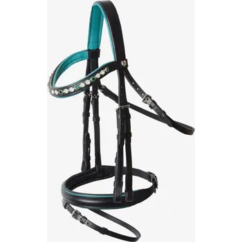 Kožená uzdečka Horze Magic Pony, tyrkysová - vel. Shetty