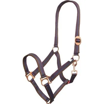 Vybavení pro koně Ohlávka IRH Economic, modro-hnědo-vínová - vel. Pony