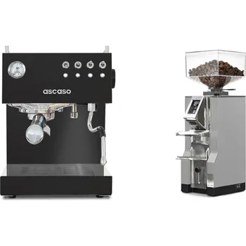 Kávovar Ascaso Steel DUO, Black + Eureka Mignon Libra, CR grey