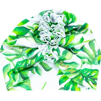 Kojenecká čepice enie baby Turban - dětská čepice 0-3m Tropical leaves