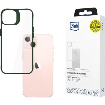 Pouzdro na mobilní telefon 3mk ochranný kryt Satin Armor Case+ Green pro Apple iPhone 14 5903108592567