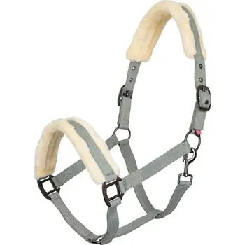 Vybavení pro koně Ohlávka s beránkem IRH Classic, světle zelená - vel. Full